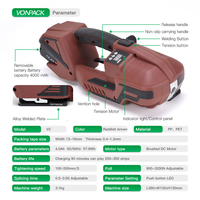 CVC300 led affichage long temps de travail électrique faisceau machine portable entièrement automatique cerclage outil