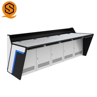 Bureau de diffusion professionnel élégant pour studio, table de radio, mobilier de studio, bureau de diffusion pour studio