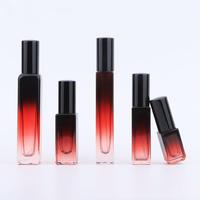 Flacon de parfum en verre givré carré de luxe de 10 ml avec vaporisateur à pompe, impression d'écran, diffuseur de roseaux pour femme