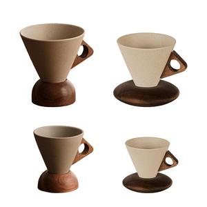Ensemble de tasses à café en céramique vintage en gros – Design élégant pour usage domestique, tasse personnelle avec soucoupe pour femme - Product Image 5
