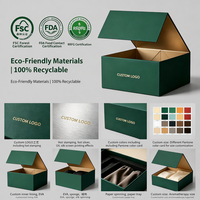 Boîte pliante magnétique personnalisée de luxe avec logo, boîte en papier rigide, emballage en carton écologique recyclable, boîte cadeau grande taille
