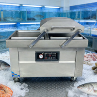 Machine d'emballage sous vide semi-automatique électrique 400P à double chambre pour usage commercial, application polyvalente, nettoyage facile, utilisation simple