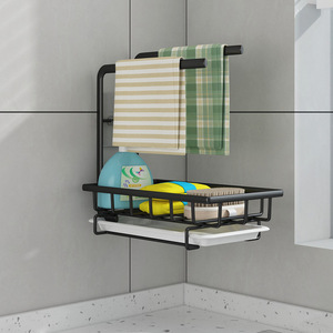 Estante dorado para paños de cocina con bandeja, almacenamiento colgante multiusos para el área del fregadero de la cocina, forma rectangular MB001 - Product Image 5