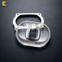 Lentilles en verre asphériques convexes pour éclairage LED de rue de type 2, format moyen