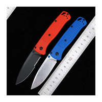 TLJ073 couteau pliant de poche poignée antidérapante en fibre de verre en nylon S30V demi-lame dentelée couteau de survie en plein air EDC