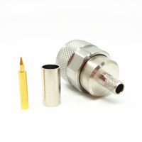50 Ohm N-Typ Stecker Crimpverbinder aus Edelstahl für LMR240-Kabel
