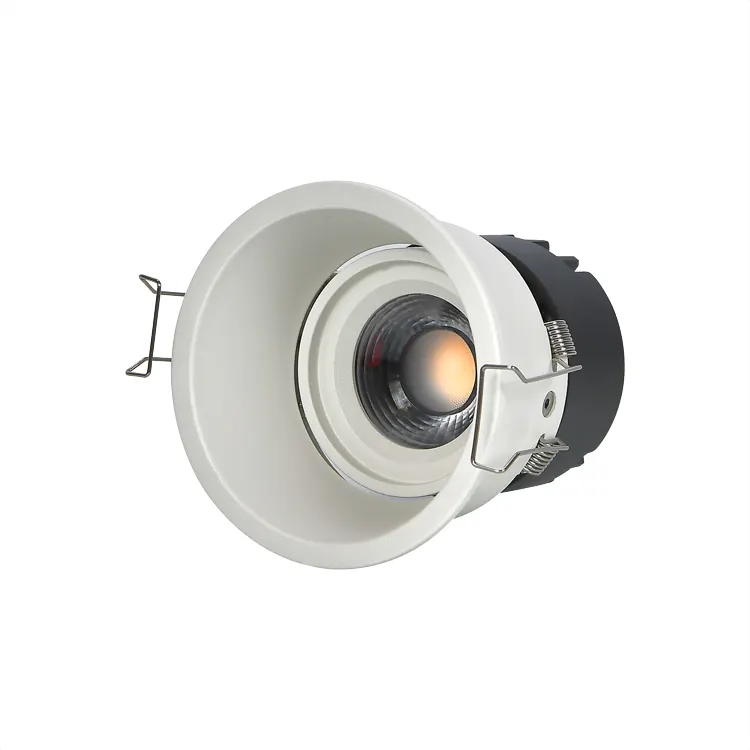 Оптовая продажа, круглая декоративная лампа 12 Вт с металлическим корпусом, точечный светильник, встраиваемый потолочный светильник