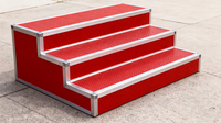 Chaire de chœur multi-niveaux en acier robuste |   Escaliers et plateformes pliables pour événements, concerts, écoles et spectacles