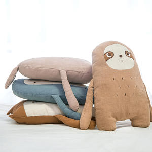 Nouveauté : Peluches et jouets de sommeil pour bébé en lin, modèles Singe paresseux, <span class=keywords><strong>Pingouin</strong></span>, Lapin, Hibou, et poupées oreillers de style lapin, singe paresseux, <span class=keywords><strong>pingouin</strong></span> - Product Image 3