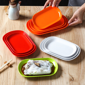 Rice Noodle Roll <b>Plate</b> Rectangular Melamine Dish For Restaurant Hotel Breakfast Serving - Product Image 3