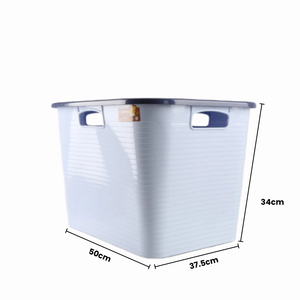 Wholesale Laundry Storage <strong>Basket</strong> <strong>Plastic</strong> Organizer Large Capacity Clothes Hamper Household Storage Bin with Handles - Product Image 3