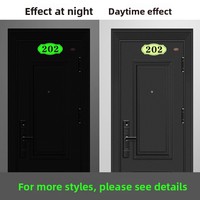 Plaques de numéros de maison personnalisées en acrylique lumineuses qui brillent dans le noir, autocollantes, pour hôtel, restaurant, dortoir, usage domestique