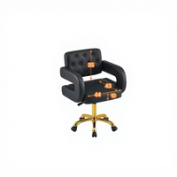 Fauteuil de Barbier Portable en Cuir Synthétique Marron Moderne, Mobilier de Salon Professionnel, Style Contemporain pour Salon