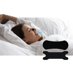 Полоски для носа для лучшего сна закрывают рот, комбинированные продукты против храпа, черные носовые полоски и черная лента для рта