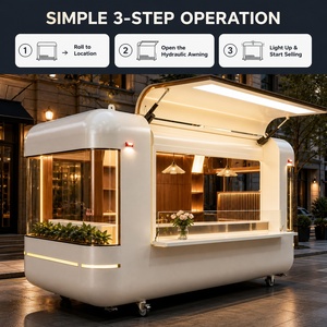 Remorque alimentaire mobile personnalisée, camion de restauration rapide isolé, chariot de cuisine résistant à la rouille avec alimentation intégrée pour la restauration de rue - Product Image 3
