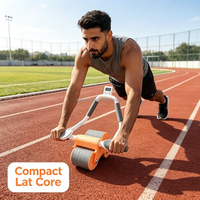 Rouleau de fitness à rebond automatique haute résistance pour hommes et femmes adultes, pour le remodelage abdominal et de la taille