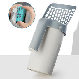 Pelle à litière en plastique pour chat avec sacs à ordures supplémentaires pelle à litière Portable avec support pelle à litière et système d'élimination de la litière en un - Product Image 2