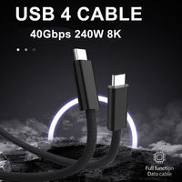 Câbles coaxiaux Thunderbolt 4 USB C 40Gbps à chargement rapide de données haute vitesse PD240W 5A Type C