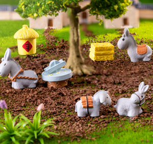 2024 nouveaux modèles résine <span class=keywords><strong>jardin</strong></span> personnalisé réaliste tirer <span class=keywords><strong>moulin</strong></span> âne figurine jouet ferme animal miniature bricolage paysage décoration - Product Image 6