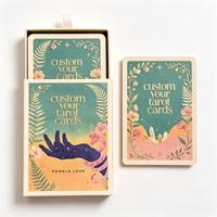 Boîte tiroir personnalisable en papier pour cartes de tarot avec estampage à chaud doré, idéale pour cadeaux d'anniversaire et divination (vente en gros)