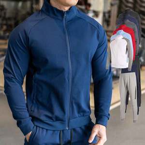 Ensemble de sport 2 pièces veste et pantalon survêtement d'entraînement Polyester Gym Outfit Workout Sets for Man <span class=keywords><strong>Jogging</strong></span> - Product Image 1
