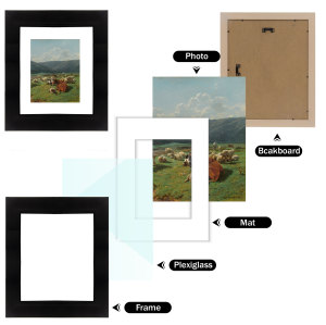 16*20 inch PS khung & khung nhựa: Lý tưởng cho trưng bày hình ảnh gấu trúc dễ thương trên bàn hoặc tường, tạo ra một bầu không khí sống động - Product Image 6