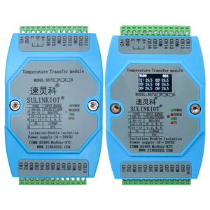 Module émetteur PT100 8 canaux RS72 avec entrée thermocouple 16-RTD/Type K isolée, communication RS485 F704 - Product Image 1