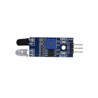 Modul Sensor Penghindaran Rintangan Inframerah IR untuk Diy Robot Mobil Pintar Reflektif Fotolistrik 3PIN 3.3-5V Pemasangan DIP