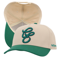Gorra de Béisbol de 5 Paneles de Alta Calidad OEM, Dos Tonos, Logotipo Bordado en 3D Personalizado, Visera Curva, Algodón, para Hombre y Mujer, Protección Solar