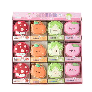 Giảm căng thẳng ghi chú dán-8 hình dạng rau quả vui vẻ, 3D Squishy-Tăng cường tập trung cho nghiên cứu công việc - Product Image 1