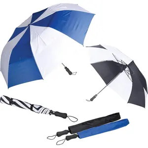 27 inç sıcak satış özel Logo baskı promosyon EVA kolu otomatik açık çift katmanlı Paraguas 2 kat şemsiye