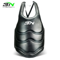 Protecteur corporel classique BN en cuir PU + gel, réglable, unisexe, pour MMA, boxe, karaté, taekwondo, protection de poitrine, ensemble combo en gros