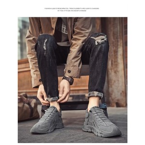 Chaussures décontractées pour hommes, couleur unie, quatre saisons, antidérapantes et résistantes à l'usure, baskets pour jeunes - Product Image 5