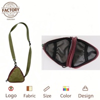 Leichte, wasserdichte Nylon-Dreiecks-Umhängetasche mit verstellbarem breitem Riemen, Mini-Crossbody-Tasche für den täglichen Pendelverkehr, Einkaufen und Reisen