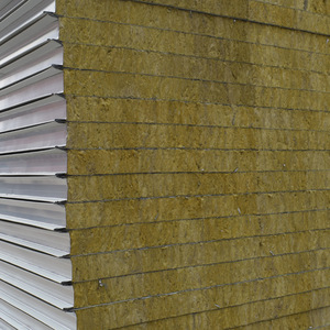 Panneau mural sandwich moderne en laine de roche 50mm/200mm en acier, étanche et ignifuge pour salles blanches insonorisées, entrepôts frigorifiques et hôtels - Product Image 2