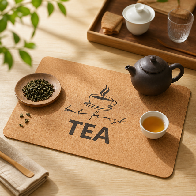 DINGYE 40x30cm Natural Cork Multi Purpose Mat Heat Resistant Non Slip Desk Placemat Trivet for Home Office Kitchen