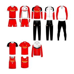Conjunto Deportivo de Invierno Unisex de Alta Calidad con Cremallera Completa, 2 Piezas, Transpirable, para Fútbol, Estilo Jogger, con Bloques de Color, Peso Medio, 100% - Product Image 3