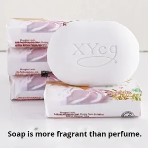 Sabun buatan tangan aroma melati putih murni sabun batang padat Perawatan Kulit tanaman untuk pria wanita pembersih tungau keluarga mandi dan cuci - Product Image 5