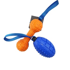 Rugby halter rugby bite dayanıklı interaktif eğitim pet gıcırtılı oyuncaklar köpek evcil oyuncak seti - Product Image 4