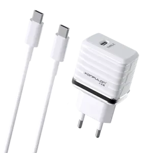 Оригинальное рекламное зарядное устройство KONFULON 2024 с TYPE-C кабелем для быстрой зарядки, 20 Вт