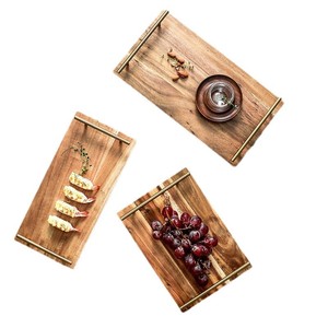 ถาดเสิร์ฟไม้กระถิน 30x15 ซม. แบบธรรมชาติ สำหรับเสิร์ฟชาและผลไม้ - Product Image 5