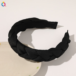 Bandeau tressé vintage français hiver 2026 en tissu uni 16 cm pour usage quotidien, pince à cheveux tressée pour <span class=keywords><strong>femme</strong></span> - Product Image 6