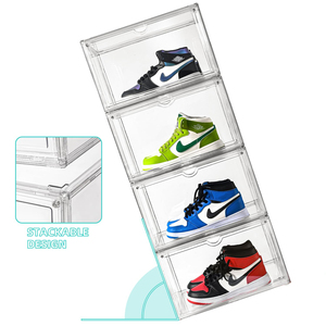 Boîte de rangement à chaussures pliable transparente à un seul niveau, pliable, portable, écologique, durable et empilable pour la vente en gros - Product Image 6