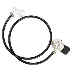 Kit d'accessoires de verrouillage pour <span class=keywords><strong>aquarium</strong></span>, régulateur de pression de dioxyde de carbone <span class=keywords><strong>CO2</strong></span> <span class=keywords><strong>mini</strong></span>, tuyau de gaz 5/16 pouces, manomètre, bille - Product Image 3