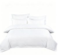 Parure de draps de luxe pour hôtel, 300 fils, tissage satiné, blanc, lisse et confortable, pour usage commercial, du fabricant d'origine