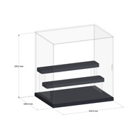 Vitrine rectangulaire en acrylique transparent, anti-poussière, durable, éclairée, pour figurines, avec rangement pour blind boxes