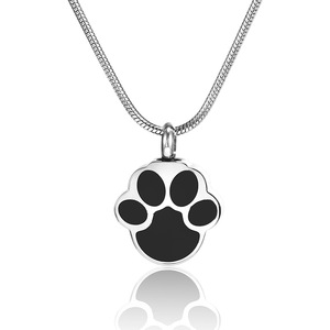HOMOOCI Joyería Cuastom Acero Inoxidable <span class=keywords><strong>Ash</strong></span> Pet Urn Colgante Paw Print Ashes <span class=keywords><strong>Dog</strong></span> Paw Collar - Product Image 6