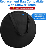 Tente de douche portable pour l'intimité, légère, avec sangle d'épaule de rechange, compatible avec les toilettes portables, housse de rangement pour le voyage, le camping et la plage