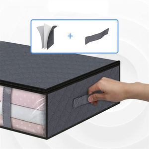 Household Foldable Quilt Bag Under Bed Blankets <b>Clothes</b> Quilt <b>Storage</b> Bag Non-woven Fabric Quilt <b>Storage</b> Bag - Product Image 2