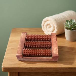 K Star Wonder Roller – Rouleau de massage en bois pour les pieds et le corps, demi-rouleau d'acupression pour soulager la douleur et la relaxation – Outil de massage en bois de qualité supérieure - Product Image 4